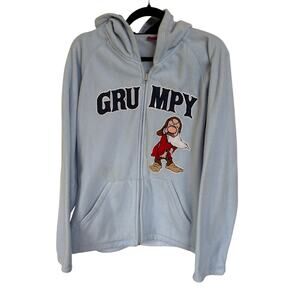 Y2K Disney Vintage Grumpy Fleece Hoodie Sweatshirt Disneyworld Snow White XL